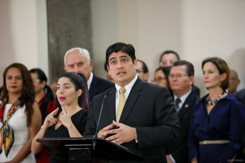 El presidente de Costa Rica, Carlos Alvarado.