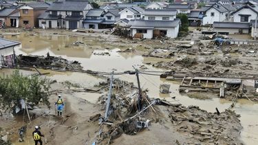Esta fotograf&iacute;a muestra una zona inundada en Nagano, Jap&oacute;n, el lunes 14 de octubre de 2019.&nbsp;