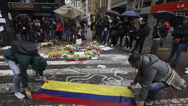 Fotograf&iacute;a del 26 de noviembre de 2019 de unaa escena de las protestas en Bogot&aacute;, Colombia.