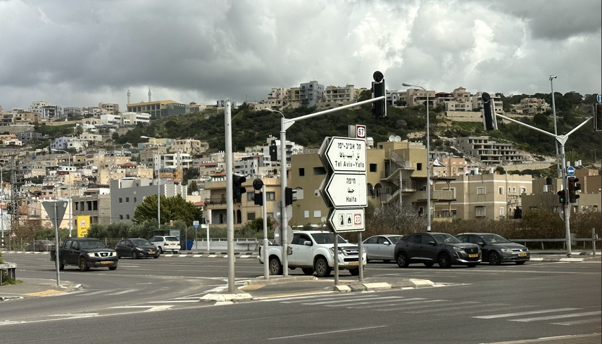 Vista del área urbana de Furaydis, en el Distrito Norte de Israel.