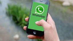Persona haciendo uso de la plastaforma WhatsApp en un teléfono&nbsp;