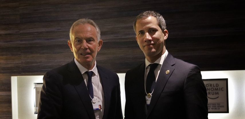 El presidente encargado de Venezuela Juan Guaid&oacute; y el exprimer ministro brit&aacute;nico Tony Blair conversaron sobre el plan de emergencia para Venezuela.