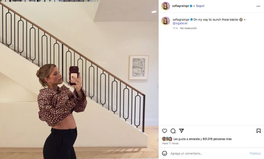Sofia Richie Grainge comparte en redes sociales que será madre por segunda vez.