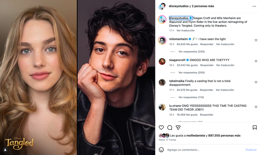 Disney anuncia a los protagonistas de la nueva versión de Enredados