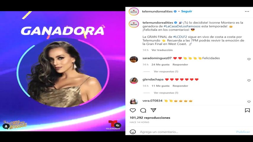 La actriz mexicana Ivonne Montero gana La casa de los famosos 2.