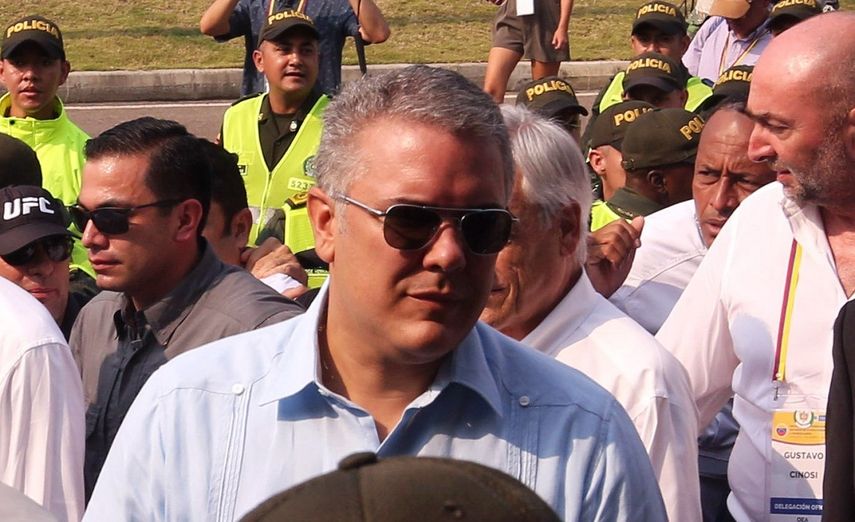 Iván Duque, presidente de Colombia, es visto el 23 de febrero de 2019 en Cúcuta, ciudad fronteriza con Venezuela.
