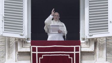 El papa Francisco durante la ceremonia del domingo.