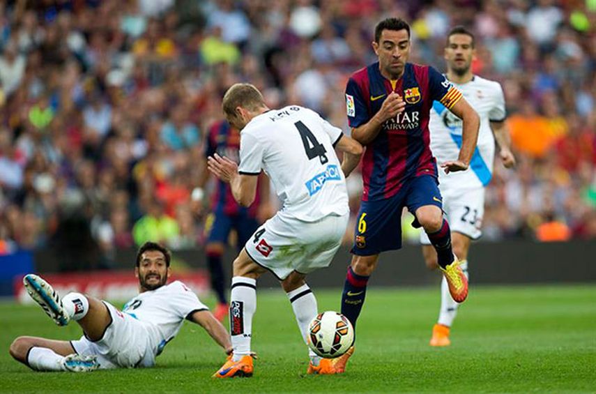 Los gallegos empataron en el Camp Nou en el último partido de Liga de Xavi. (EFE)