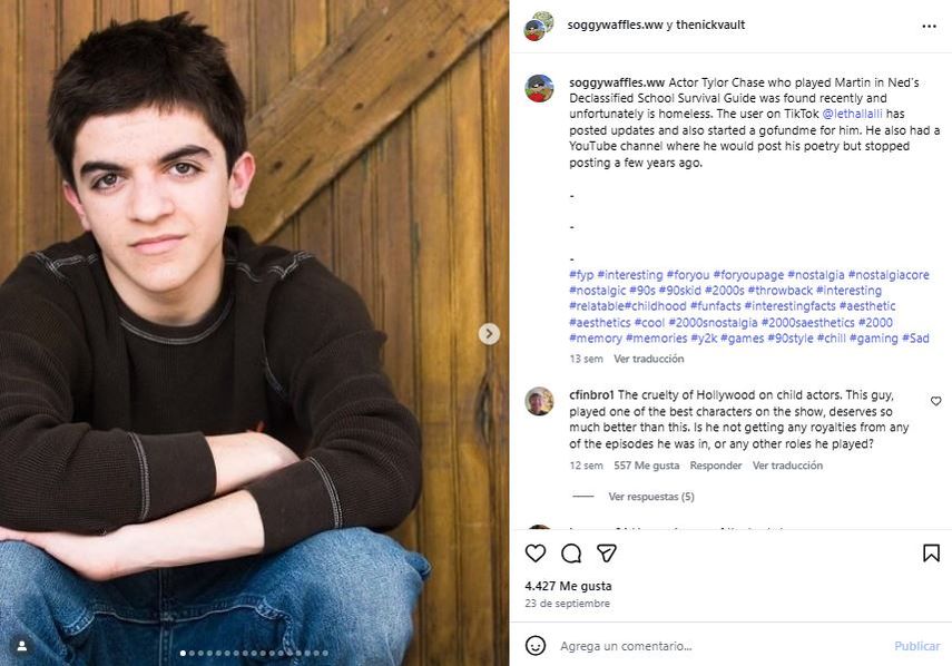 Tylor Chase, exestrella de Nickelodeon.