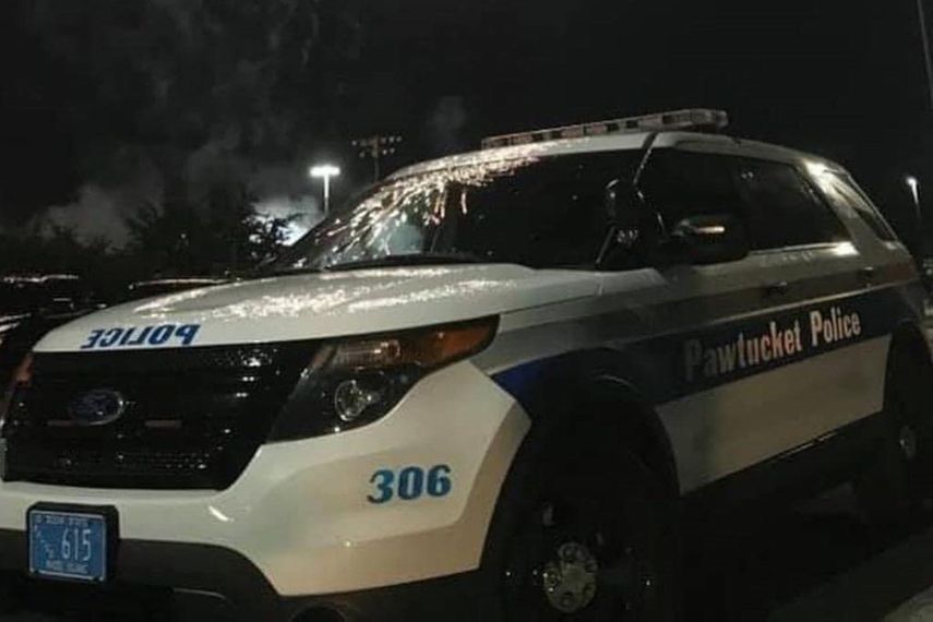 Coche de la Policía de Pawtucket, en Rhode Island (Estados Unidos)-&nbsp;