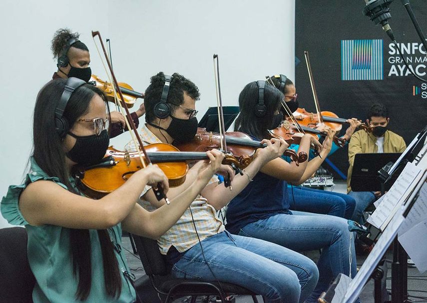 Imagen ensayos de la Orquesta Sinfónica Ayacucho.