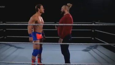 El actor y luchador Jon Cena junto al fallecido Bray Wyatt en un comercial para WWE