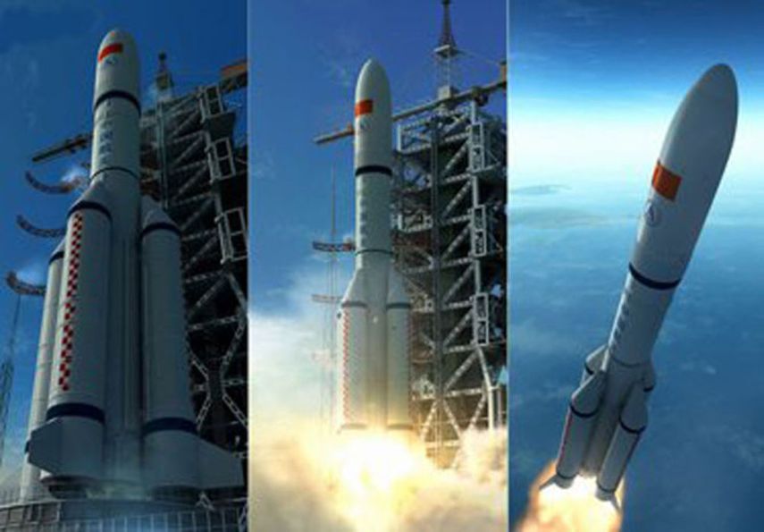 El cohete propulsor, el Larga Marcha CZ-5