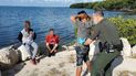 Balseros cubanos tocan tierra en Islamorada, uno de los Cayos de Florida