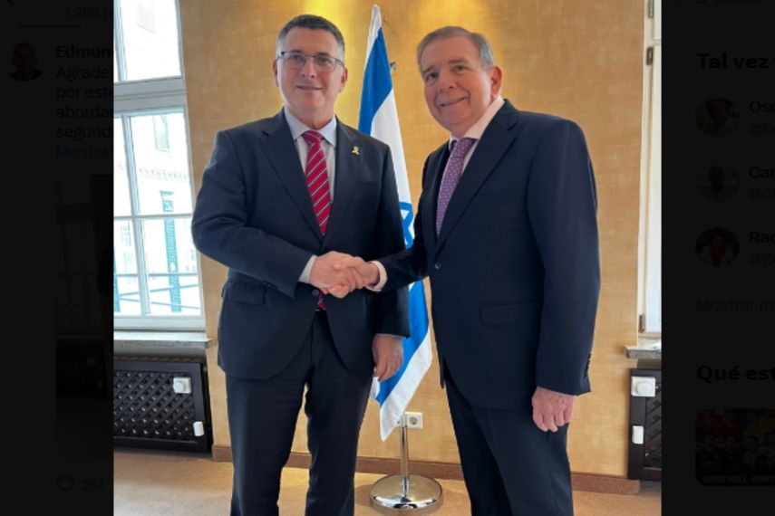 Edmundo González Urrutia sostuvo un encuentro con el&nbsp; Ministro de Relaciones de Israel, Gideon Sa’ar
