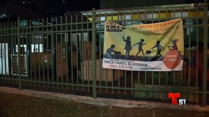 Vista exterior del centro del YWCA Carol Glassman Donaldson Child Care Center, en Miami, sometido a investigación tras la muerte de dos niños por presunta infección por meningitis.