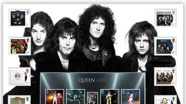 Sellos postales en homenaje a la banda Queen.&nbsp;