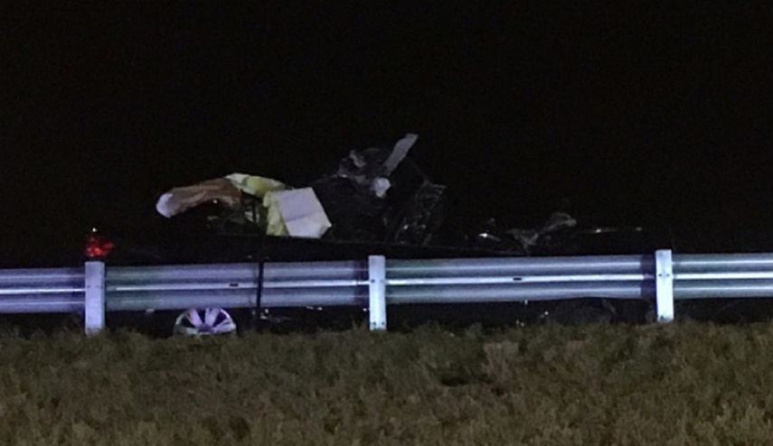 Parcialmente destruido quedó uno de los vehículos que resultó involucrado en un choque registrado en el área de Cutler Bay, en el suroeste de Miami-Dade.