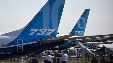 Cola de aviones Boeing 737 Max en aeropuerto de Estados Unidos.