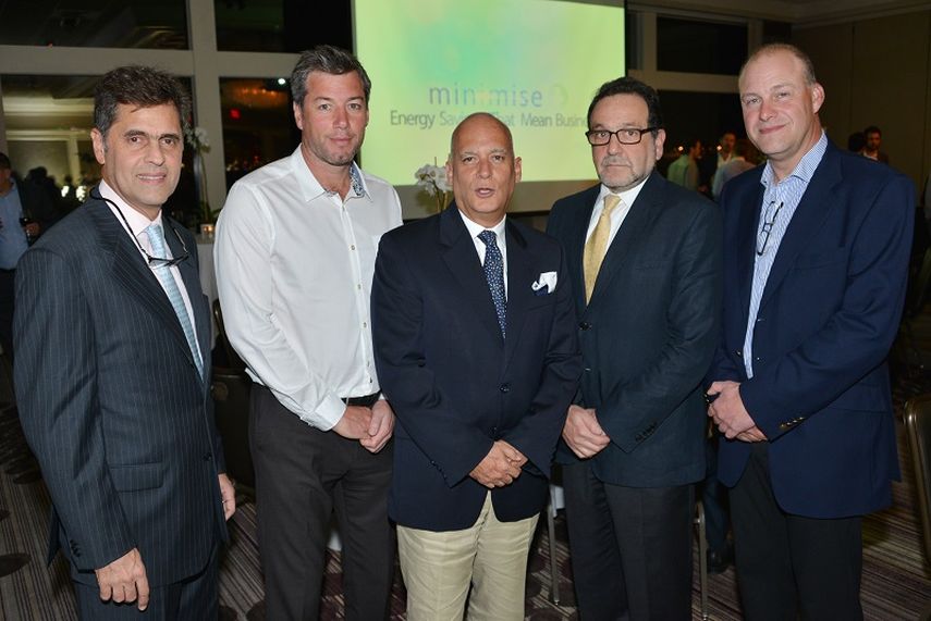 Humberto Padrón, presidente de Minimise Energy Americas; Mark Robinson, CEO de APC; Jose M. Tost, CEO de MEA; Leonard Seeling, presidente de APC y Paul West, presidente de MEL. (Älvaro Mata)