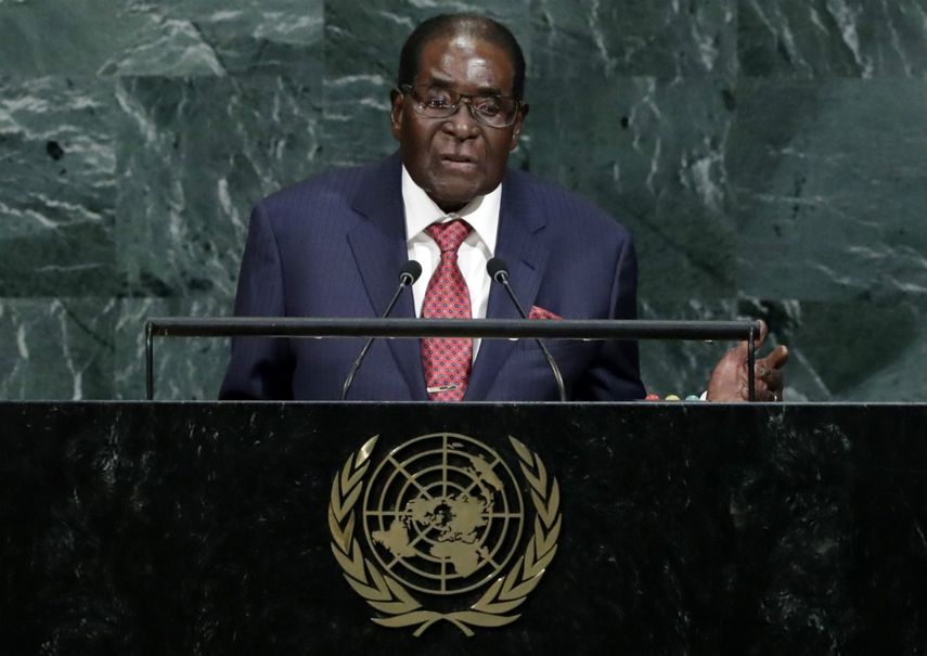 Robert&nbsp;Mugabe, presidente de&nbsp;Zimbabue.