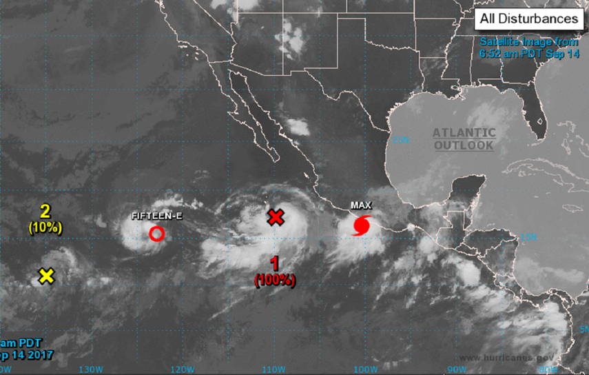 Max se ha intensificado a huracán categoría 1 y se localiza cerca de la costa de Guerrero, favoreciendo lluvias, vientos fuertes y oleaje elevado en Guerrero y Oaxaca, indicó el SMN en el reporte de las 07.00 hora local (12.00 GMT).