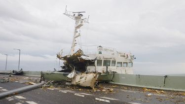 Parte de los destrozos dejados por el tifón Jebi en Japón.&nbsp;