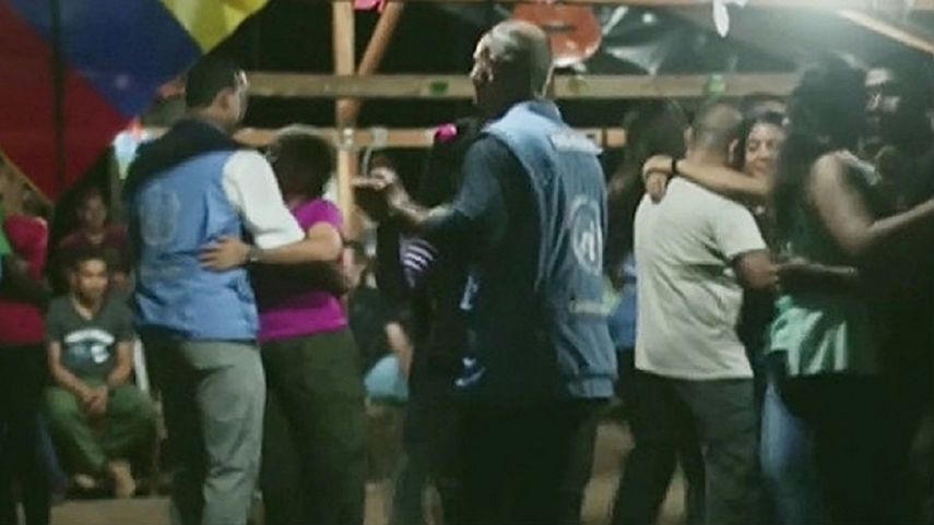 Un video muestra a dos observadores de la ONU bailando vallenato.&nbsp;