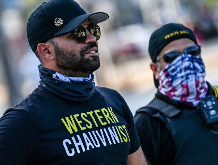 El expresidente de los Proud Boys, Enrique Tarrio.
