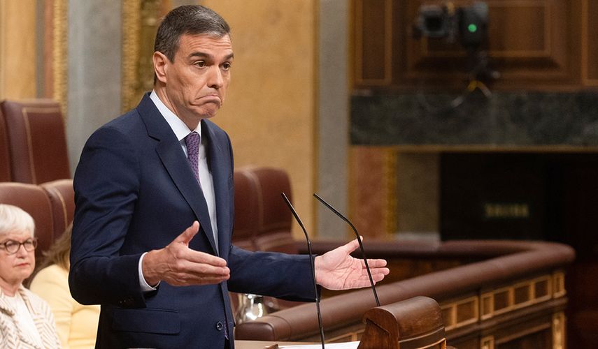 Pedro Sánchez comparece ante el Congreso de los Diputados, en Madrid.