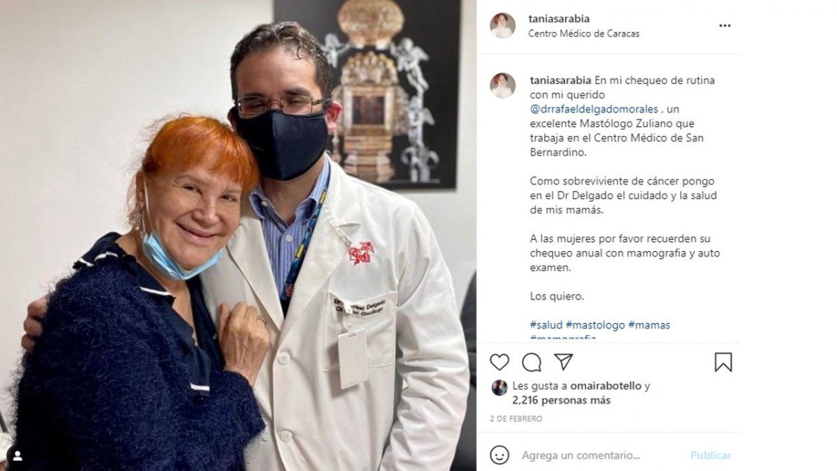 Venezuelan actress Tania Sarabia confirms contagion by COVID