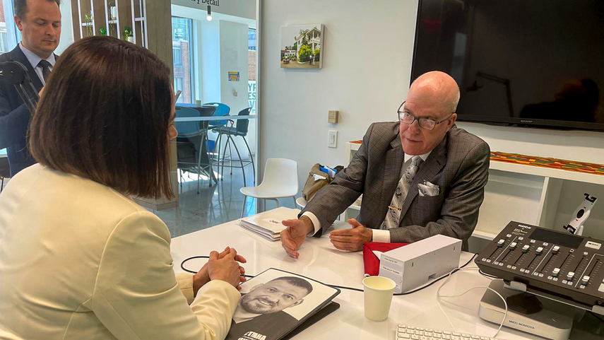 Sviatlana Tsikhanouskaya y Orlando Gutiérrez-Boronat Sviatlana Tsikhanouskaya y Orlando Gutiérrez-Boronat