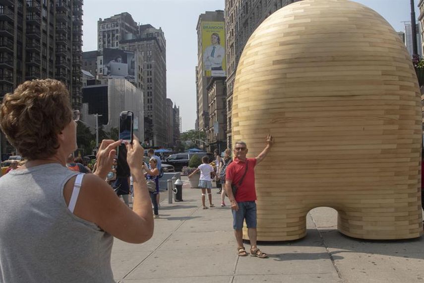 Es la primera vez que el Noguchi Museum expone a un escultor español y es la primera vez que exhibe una obra de sus exposiciones en la calle.