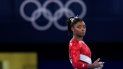 La gimnasta estadounidense Simone Biles previo a competir en la prueba de equipos de los Juegos Olímpicos de Tokio La gimnasta estadounidense Simone Biles previo a competir en la prueba de equipos de los Juegos Olímpicos de Tokio