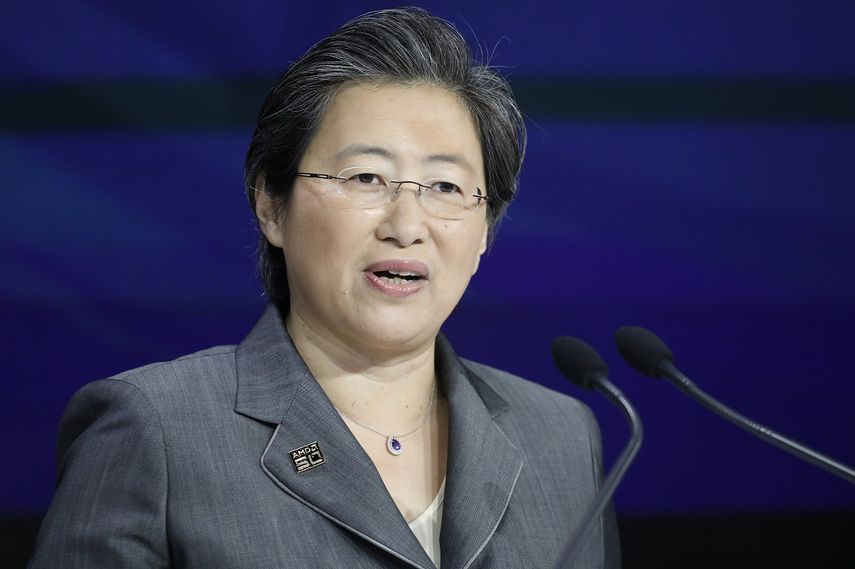 Lisa Su, presidenta y CEO de Advanced Micro Devices, encabeza la apertura de la Bolsa de Nueva York, el 1 de mayo de 2019.&nbsp;