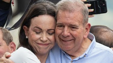 María Corina Machado y Edmundo González, líderes de la oposición de Venezuela.  