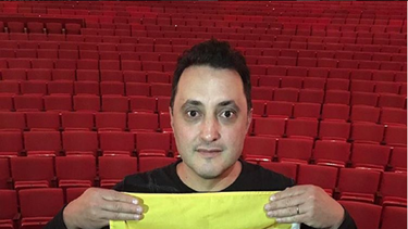 El comediante colombiano Andrés López en una de sus funciones.