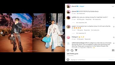Un desfile de Louis Vuitton a cargo de Pharrell Williams, quien es el director de las colecciones masculinas de la casa de moda francesa.