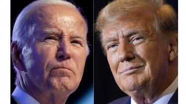 El presidente de Estados Unidos Joe Biden y el expresidente Donald Trump.