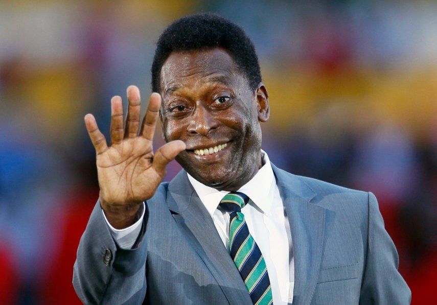 Pele waves before an Africa Cup of Nations match between Ivory Coast and The Gambia, in Libreville, Gabon, on February 12, 2012.