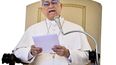 El Papa León XIV pronuncia su discurso a los fieles durante su audiencia general semanal en la Plaza de San Pedro, en el Vaticano, el 29 de abril de 2026.