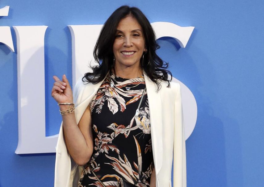 Olivia Harrison, viuda de George Harrison, en el estreno de Eight days a week en Londres el 15 de septiembre de 2016. Harrison publicó el libro de poesía Came the Lightening: Twenty Poems for George.&nbsp;