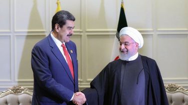 El dictador de Venezuela Nicolás Maduro y el presidente de Irán Hasán Rohani.