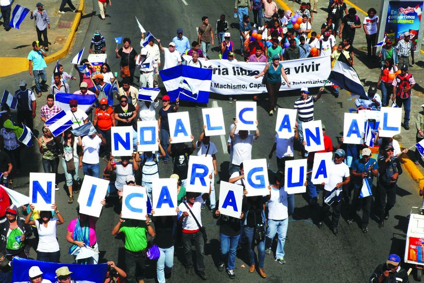 Miles de campesinos protestan por la construcción del Canal Interoceánico.&nbsp;