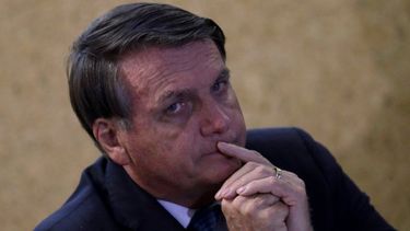 El presidente de Brasil, Jair Bolsonaro, en las oficinas del Ministerio de Minas y Energía, en Brasilia, el lunes 28 de septiembre de 2020.