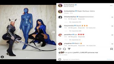Para Halloween 2022, Kim Kardashian se caracterizó como Mystique, del universo de Marvel Comics. En sus redes sociales también posó con Olivia Pierson, como Magik, y Natalie Halcro, como Selene.