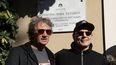 Charly Alberti y&nbsp; H&eacute;ctor Zeta Bosio, de la banda de rock argentina Soda Stereo, durante el homenaje que les rindi&oacute; la ciudad de Buenos Aires.&nbsp;