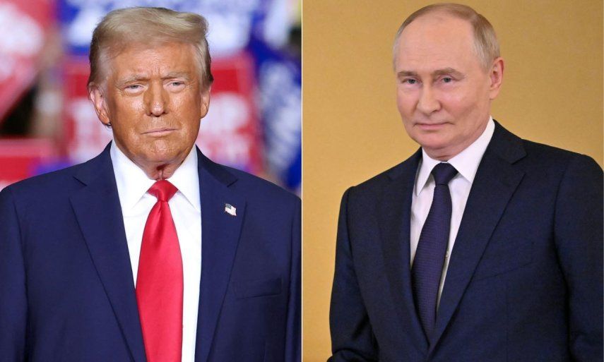 El presidente electo de Estados Unidos Donald Trump y el presidente de Rusia Vladimir Putin.