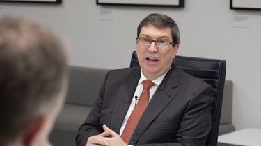 El ministro de Exteriores de Cuba, Bruno Rodríguez Parrilla, durante una entrevista con AP este 1 de octubre, en Nueva York.