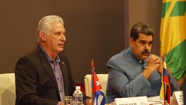 Los dictadores de Cuba, Miguel Díaz-Canel y de Venezuela, Nicolás Maduro. 